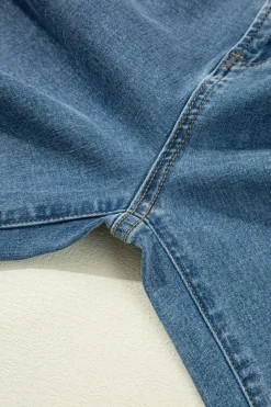 Clearance Dear-Lover Medium Wash Super Wide Leg Denim Pants Dusk Blue