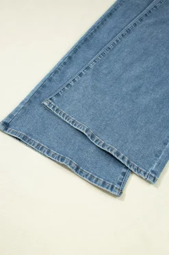 Clearance Dear-Lover Medium Wash Super Wide Leg Denim Pants Dusk Blue