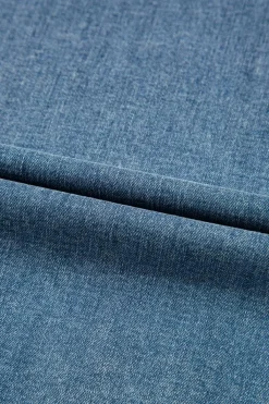 Clearance Dear-Lover Medium Wash Super Wide Leg Denim Pants Dusk Blue