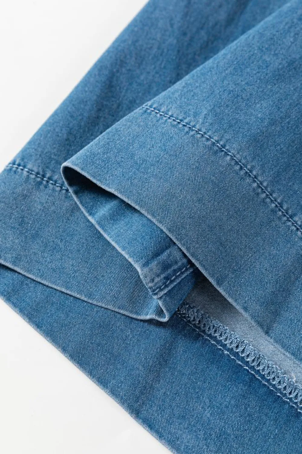 Online Dear-Lover Mineral Wash Button Fly Waist Wide Leg Jeans Dusk Blue