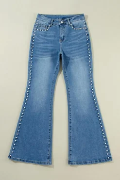 Outlet Dear-Lover Pearl Boot Cut Denim Jeans Dusk Blue