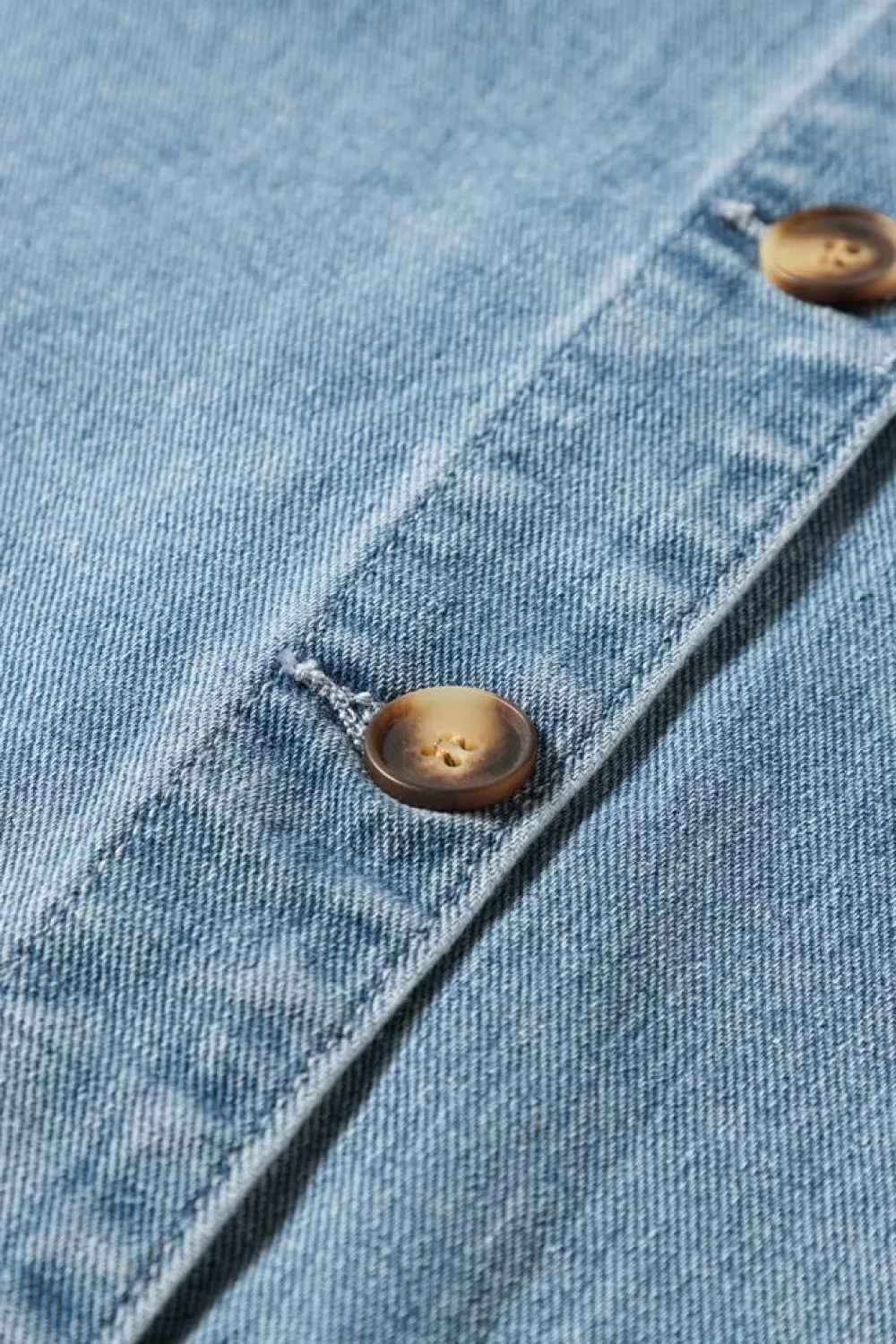 Fashion Dear-Lover Slit Buttons Pocketed Denim Jacket Dusk Blue