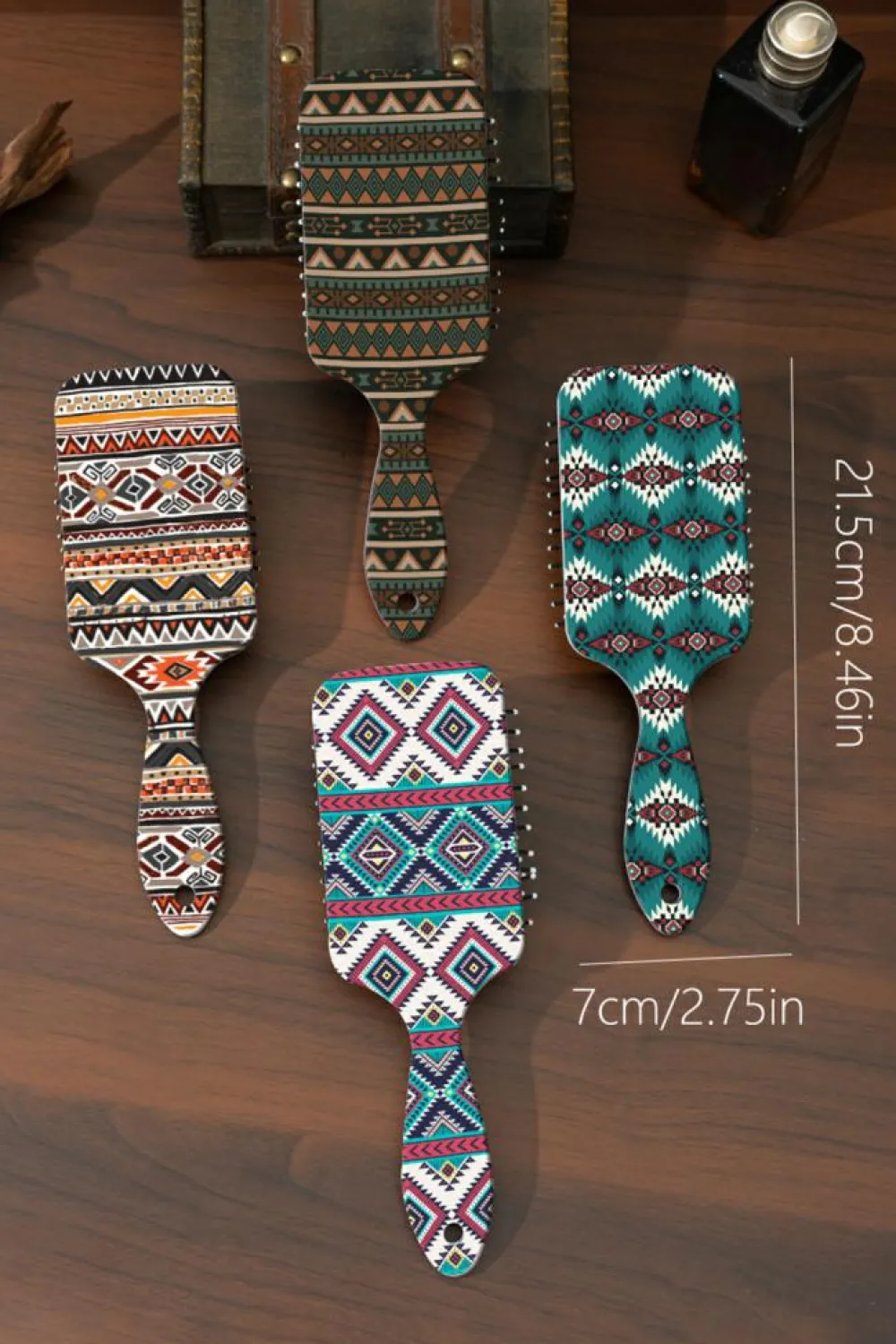 Hot Dear-Lover Western Geometric Pattern Anti-Static Air Cushion Comb Elmwood