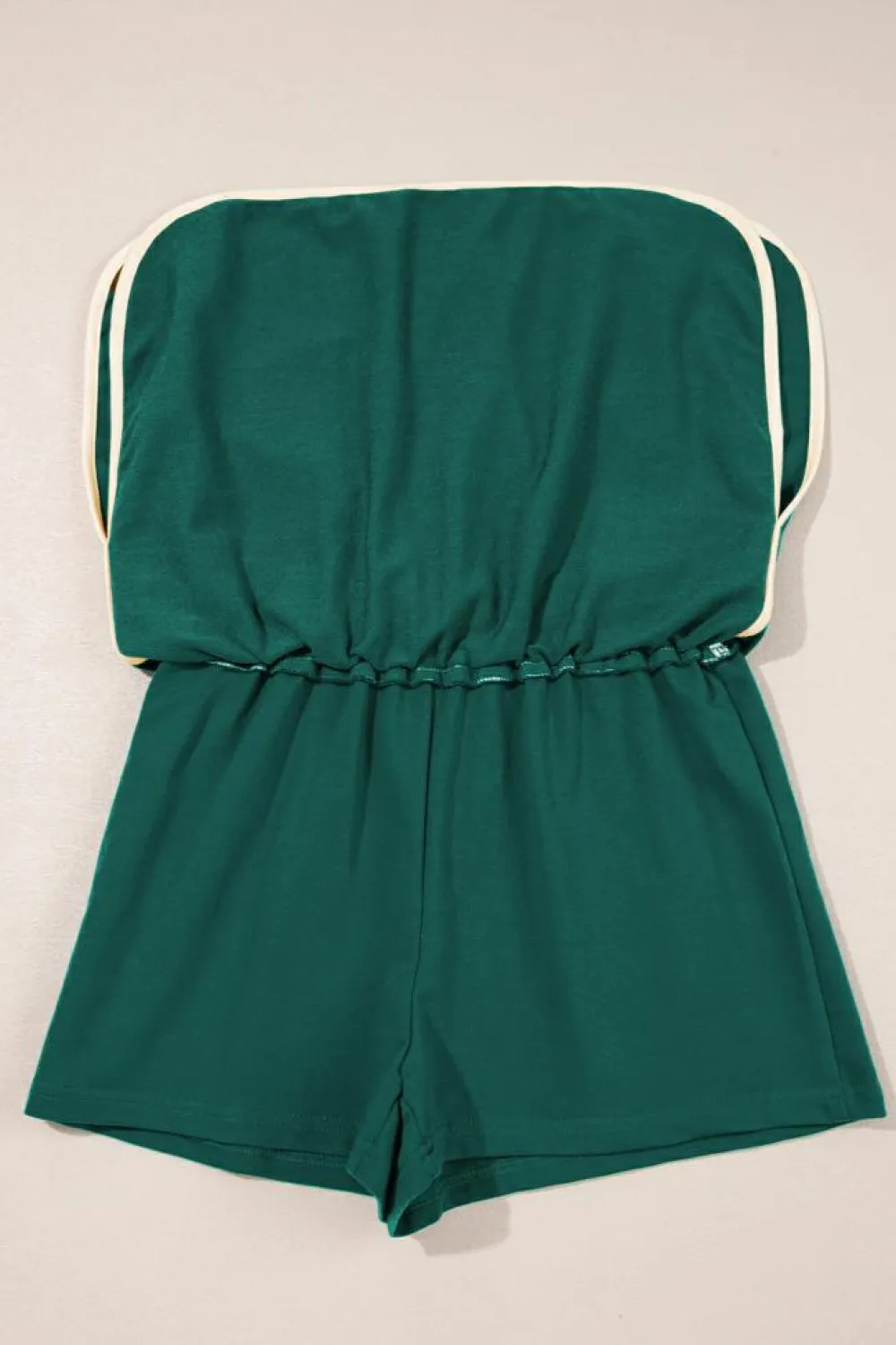 New Dear-Lover Colorblock Edge Drop Shoulder T Shirt and Skort 2Pcs Set Evergreen