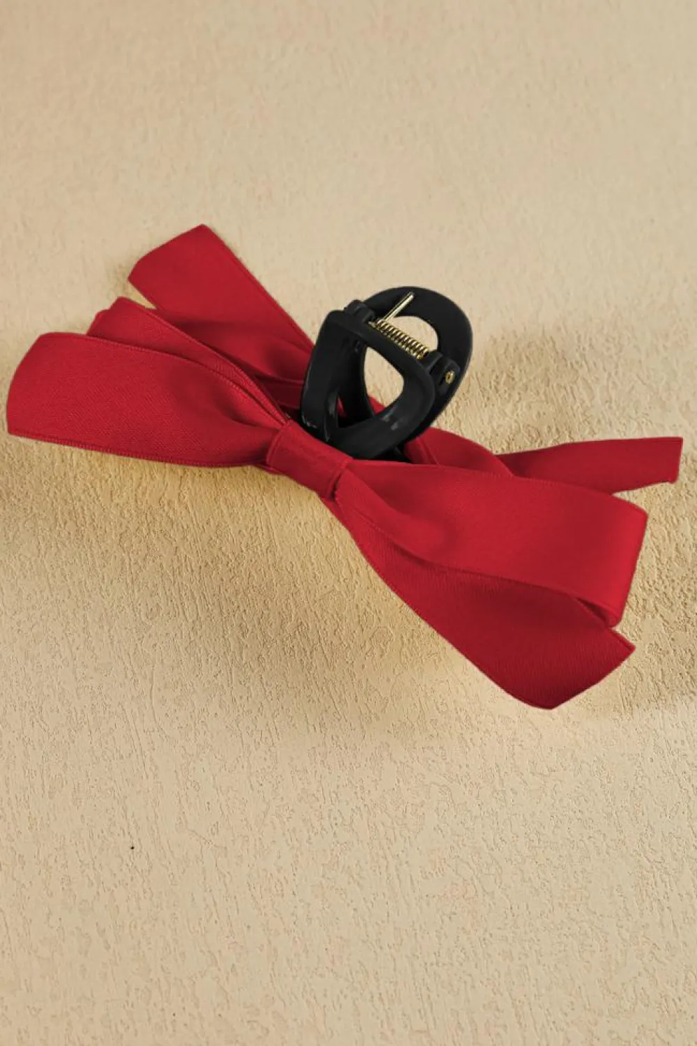 Clearance Dear-Lover Bow Decor Large Hair Claw Clip Fiery Red