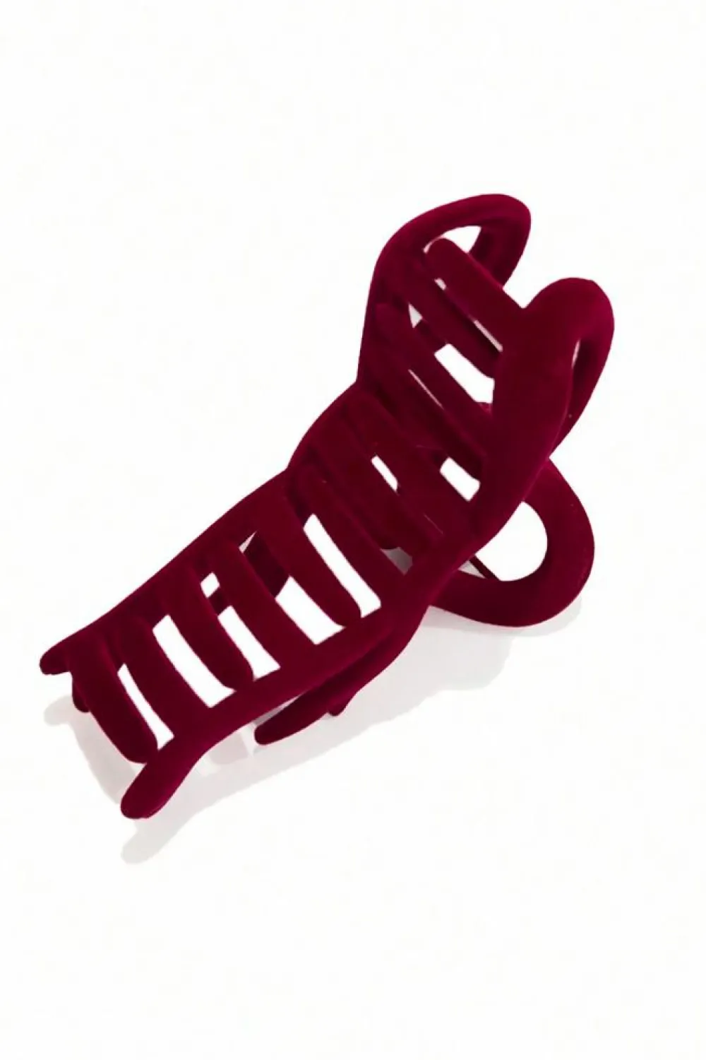 Clearance Dear-Lover Bow Knot Velvet Large Hair Clip Fiery Red