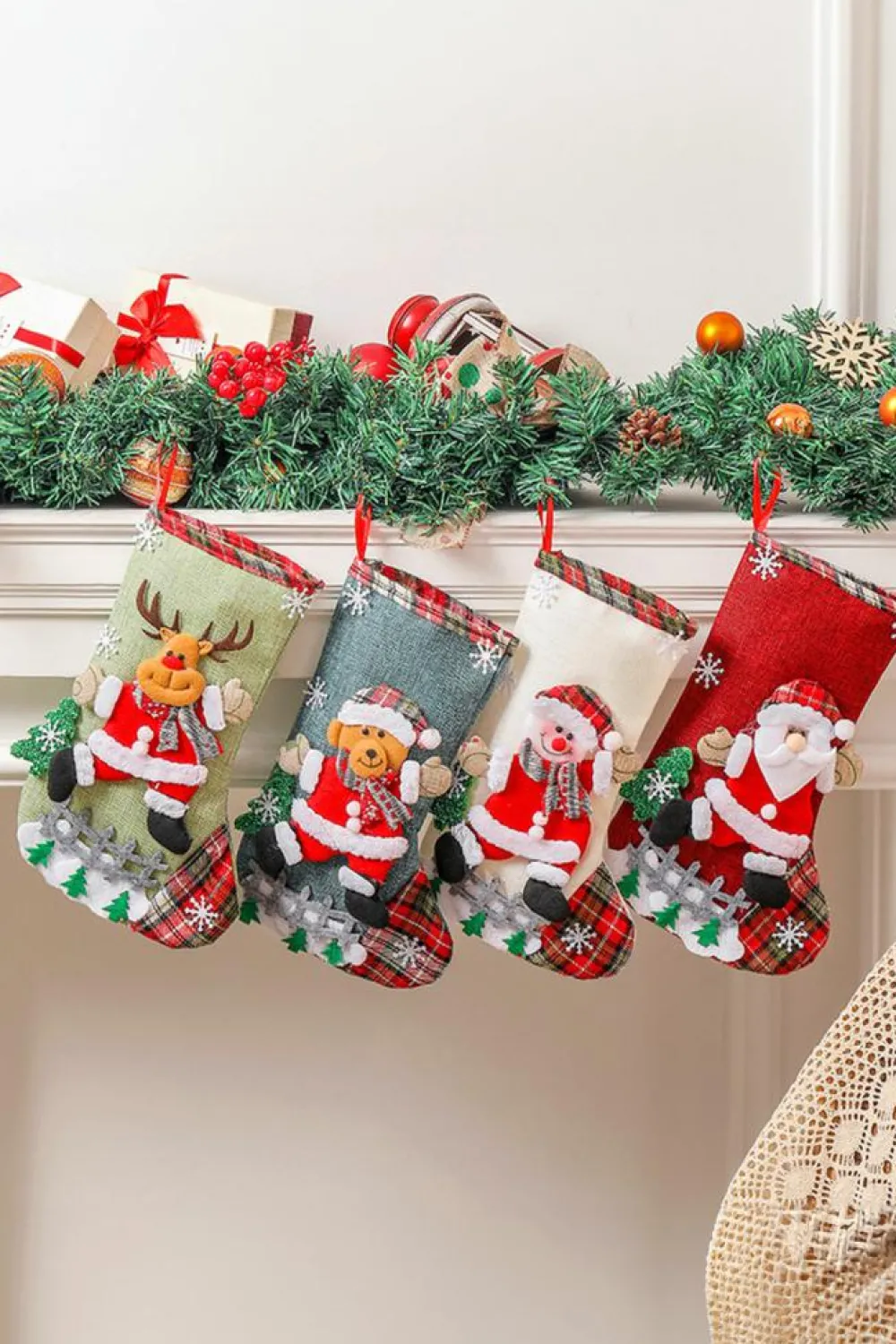 Online Dear-Lover Christmas Holiday Home Hanging Décor Stocking Fiery Red