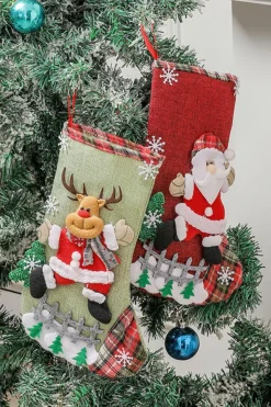 Online Dear-Lover Christmas Holiday Home Hanging Décor Stocking Fiery Red