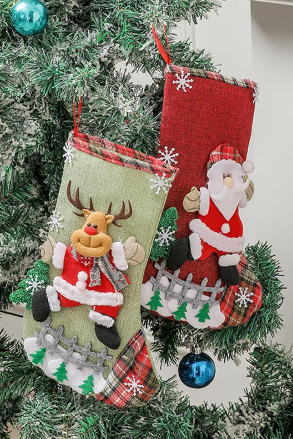 Online Dear-Lover Christmas Holiday Home Hanging Décor Stocking Fiery Red