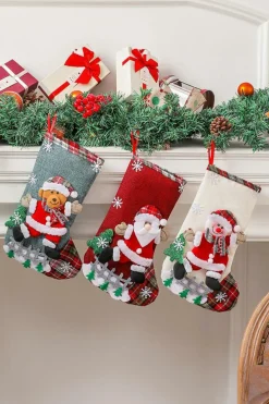 Online Dear-Lover Christmas Holiday Home Hanging Décor Stocking Fiery Red