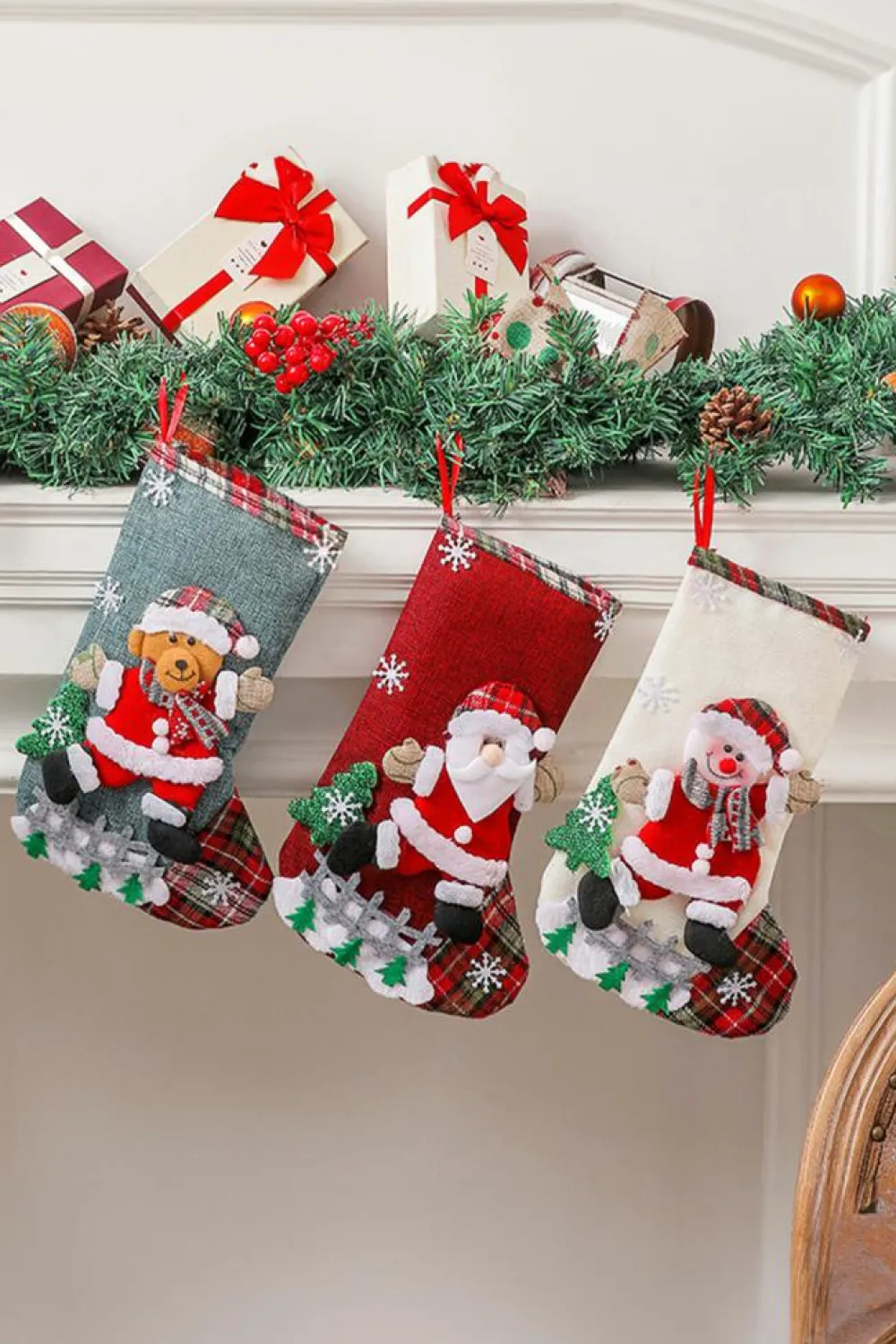 Online Dear-Lover Christmas Holiday Home Hanging Décor Stocking Fiery Red