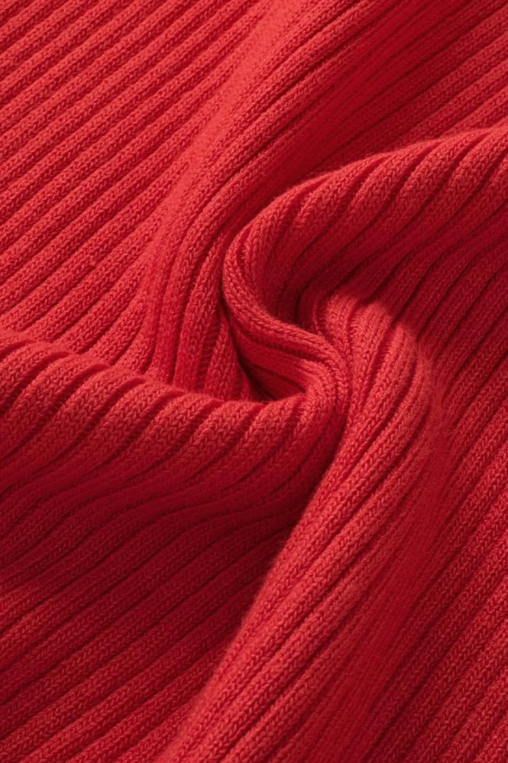 Discount Dear-Lover Colorblock Edge Ribbed Knit U Neck Tank Top Fiery Red