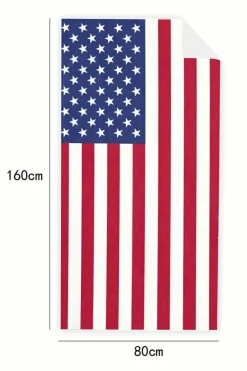 Outlet Dear-Lover Independent Day Flag Pattern Bath Towel Fiery Red