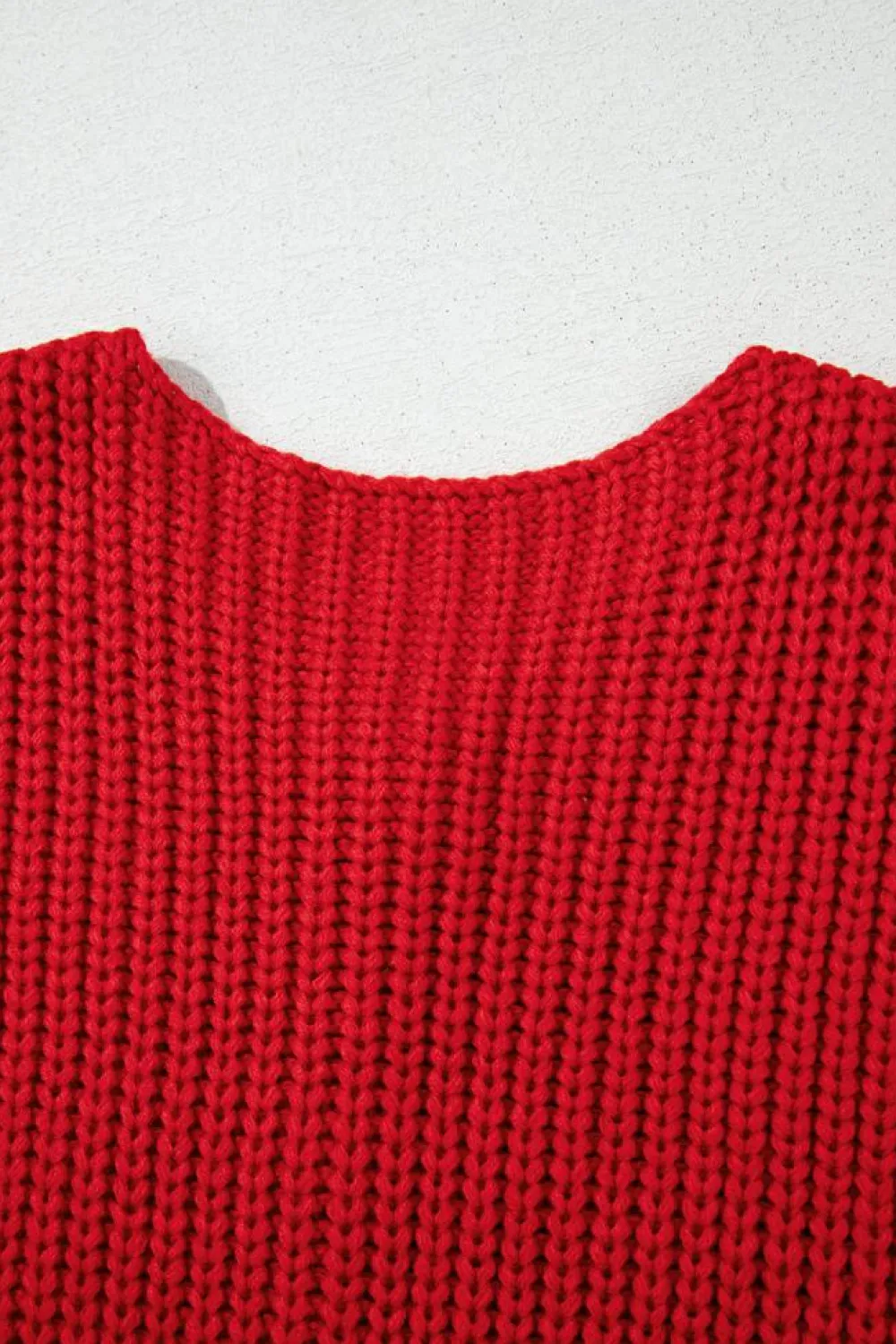 Best Dear-Lover Solid Textured Knit Side Pockets Buttoned Sweater Vest Fiery Red