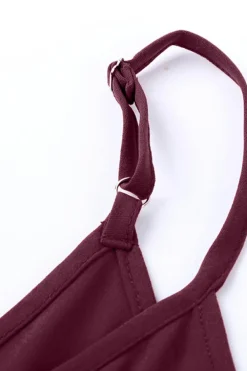 Online Dear-Lover Spaghetti Strap Buttoned Tank Top Fiery Red