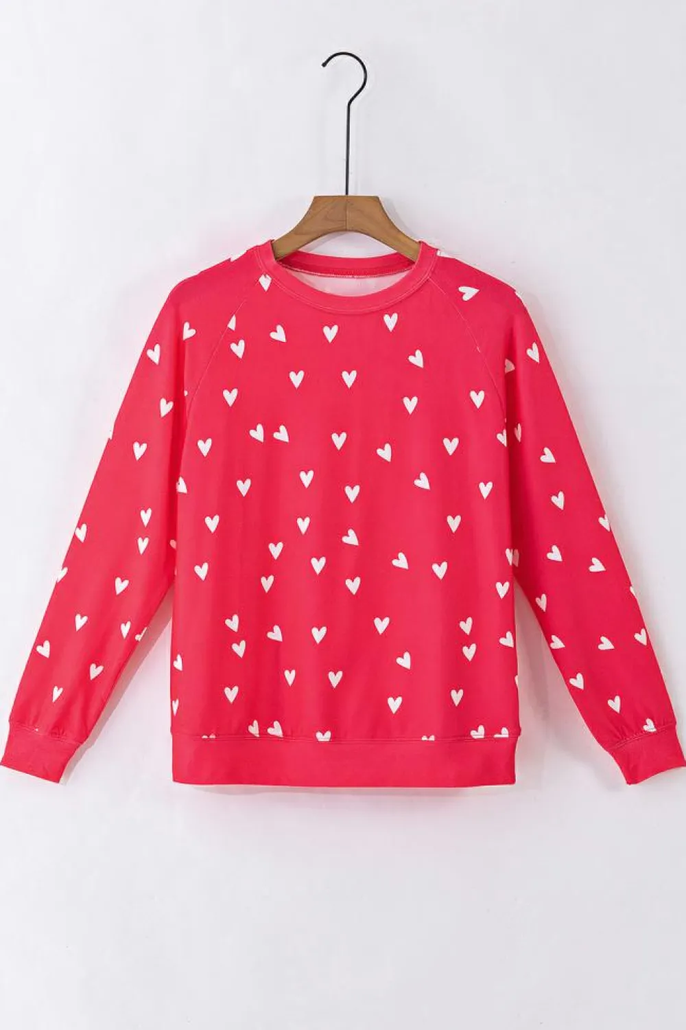 Best Dear-Lover Valentines Heart Print Pants Set Fiery Red