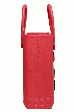 Discount Dear-Lover Waterproof EVA Random Decorations Hollow Tote Bag Fiery Red