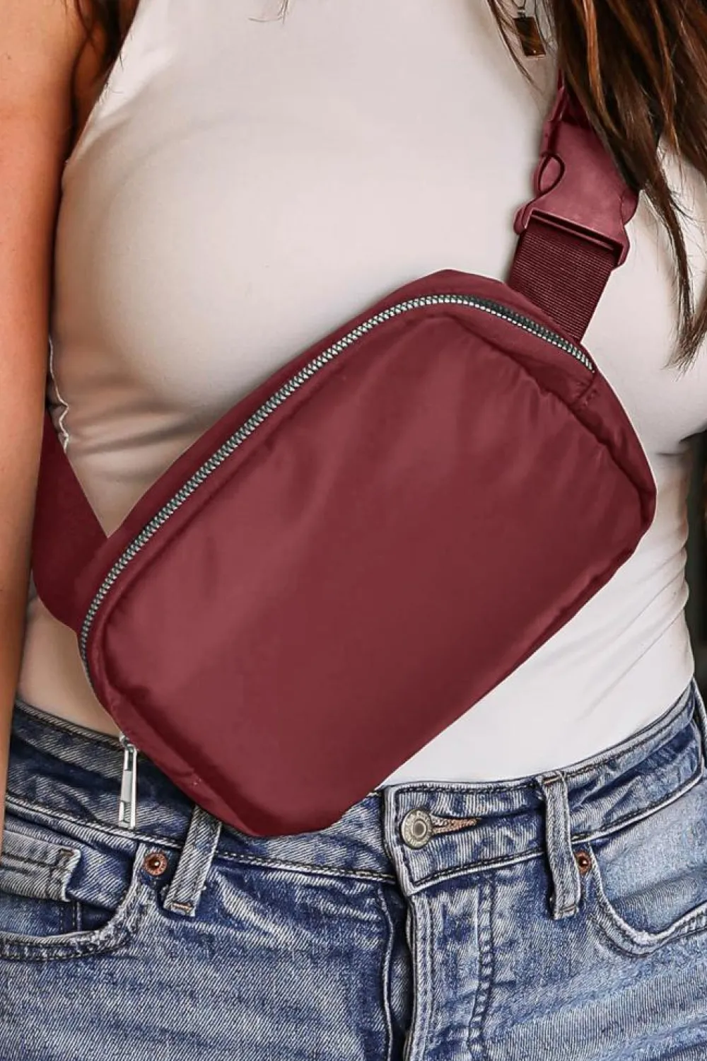 Outlet Dear-Lover Waterproof Zipped Crossbody Chest Bag 20*5*14cm Fiery Red