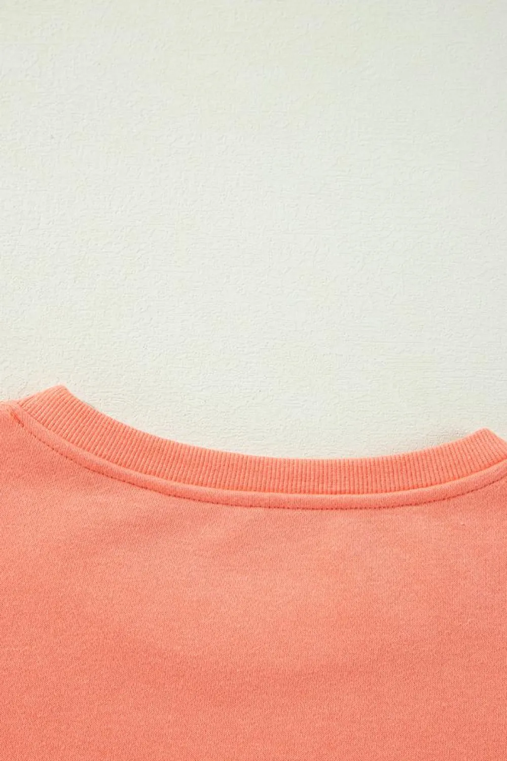 Best Dear-Lover Rainbow Striped Sleeve Crew Neck Loose Sweatshirt Flamingo