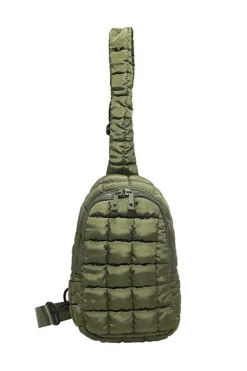 Hot Dear-Lover Zipper Quilted Puffer Crossbody Bag Four Leaf Clover