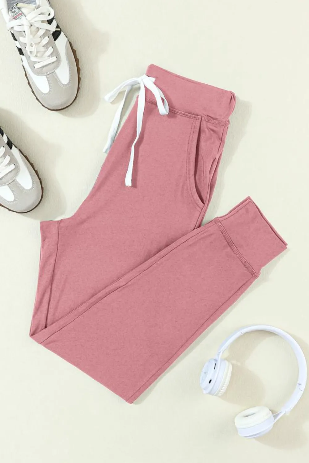 Outlet Dear-Lover Drawstring Waist Pocketed Joggers Fushia