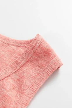 Hot Dear-Lover Solid Color Textured U Neck Slim Tank Top Fushia