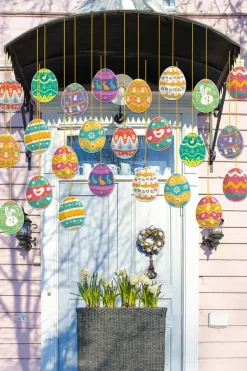 Discount Dear-Lover Easter Eggs Paper Decorative Pendant Set Ginger