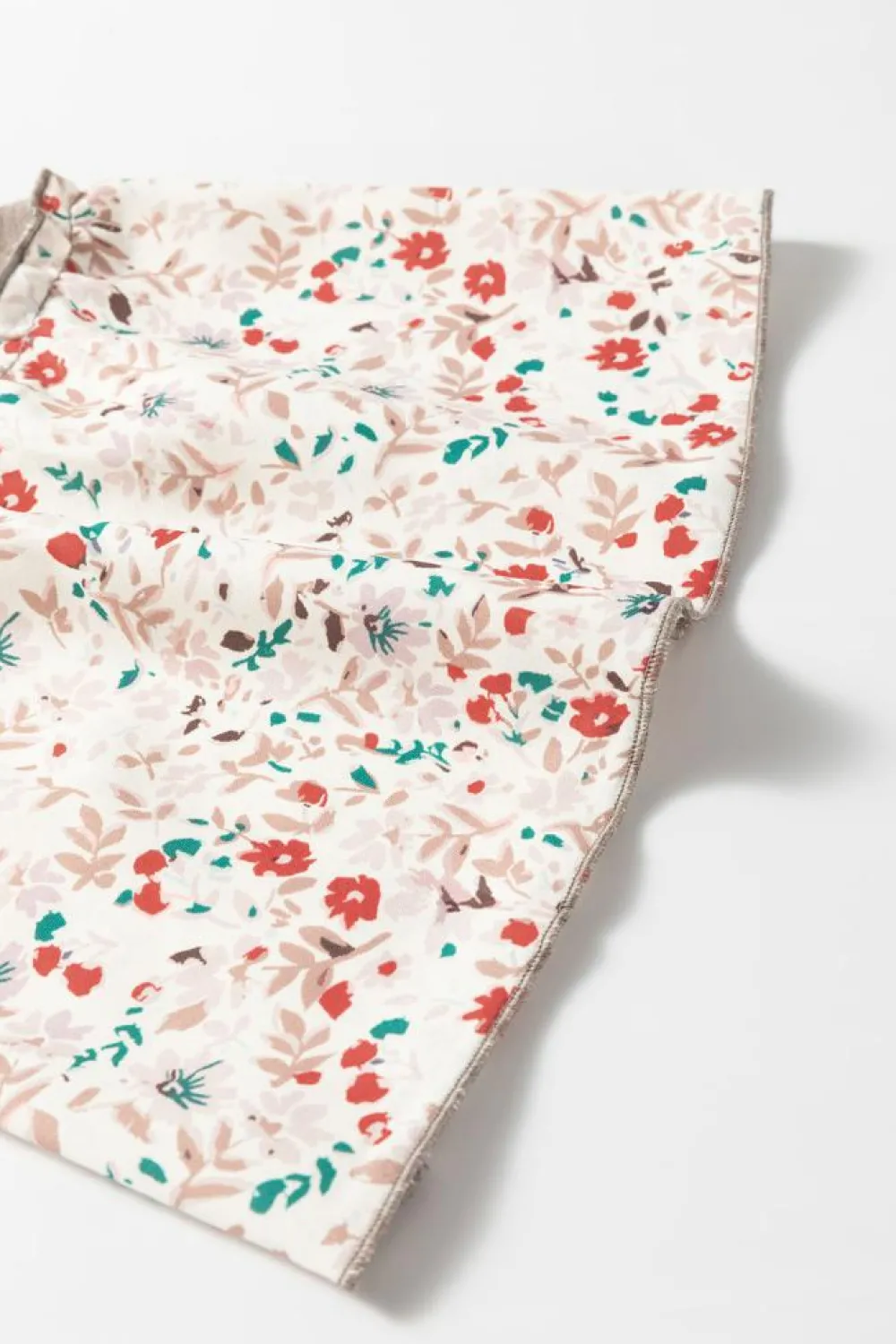 New Dear-Lover Colorblock Floral Patchwork Flared Sleeve Buttons Henley Top Goat