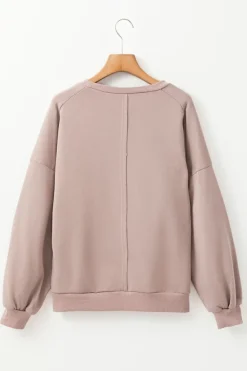 Sale Dear-Lover Floral Peace Symbol Drop Shoulder Sweatshirt Goat