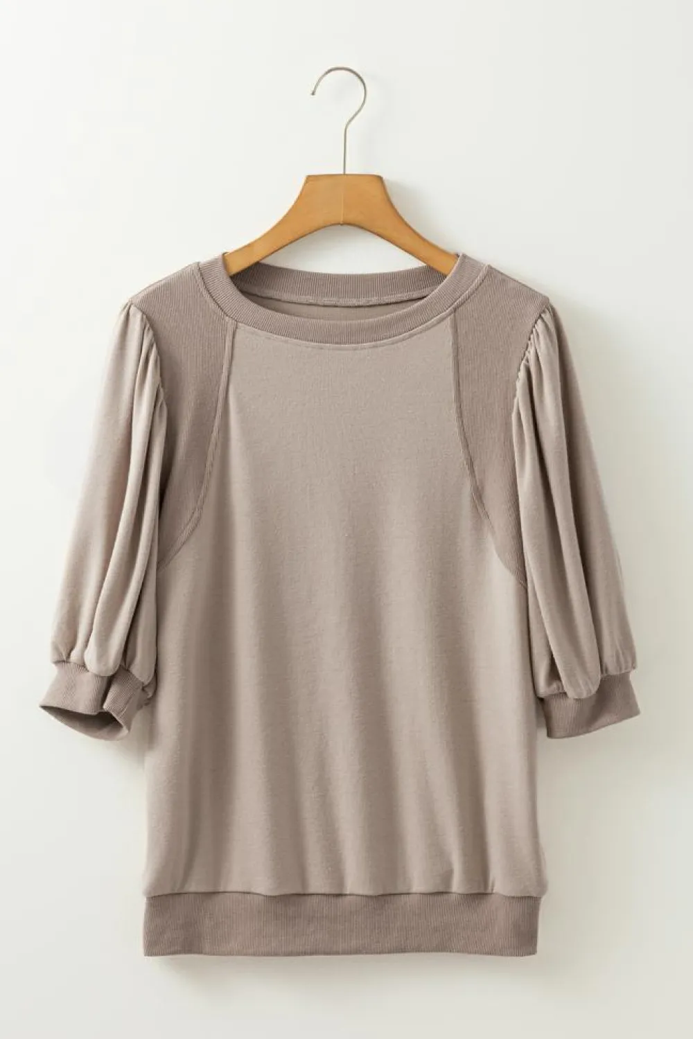 Outlet Dear-Lover Half Lantern Sleeve Solid Colour Pullover Top Goat
