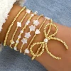 Outlet Dear-Lover Bow Knot Star Heart Beaded Multi Layer Bracelet Gold