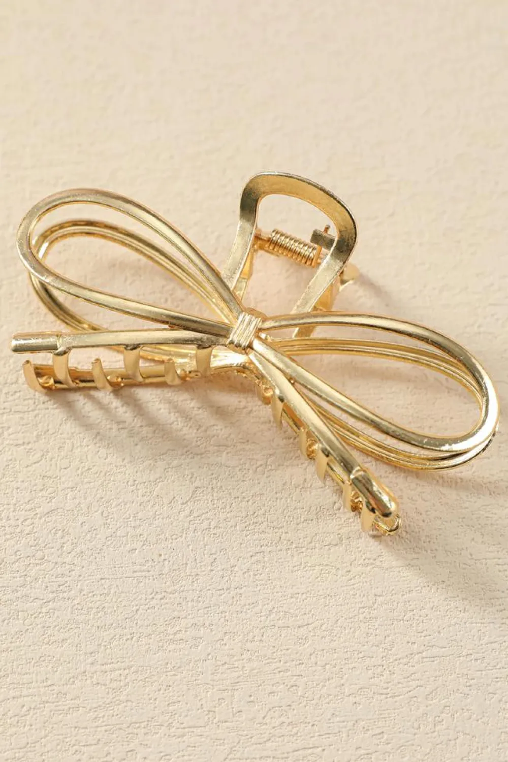 Discount Dear-Lover Bowknot Shape Claw Clip Gold