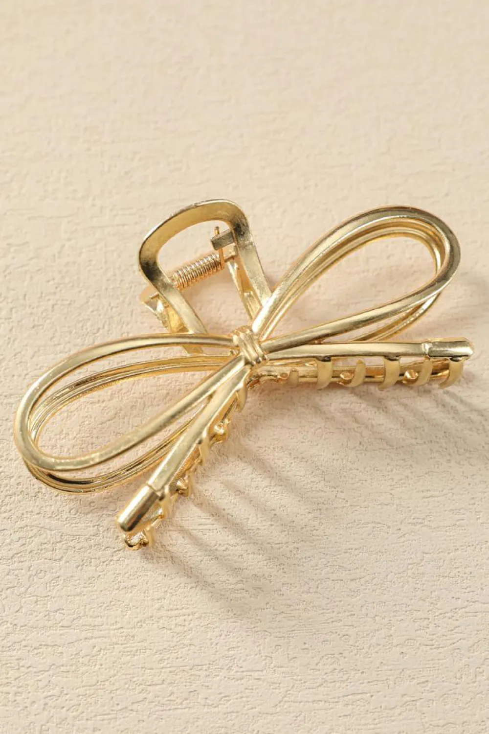Discount Dear-Lover Bowknot Shape Claw Clip Gold