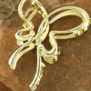 Fashion Dear-Lover Butterfly Shape Alloy Large Hair Claw Clip Gold