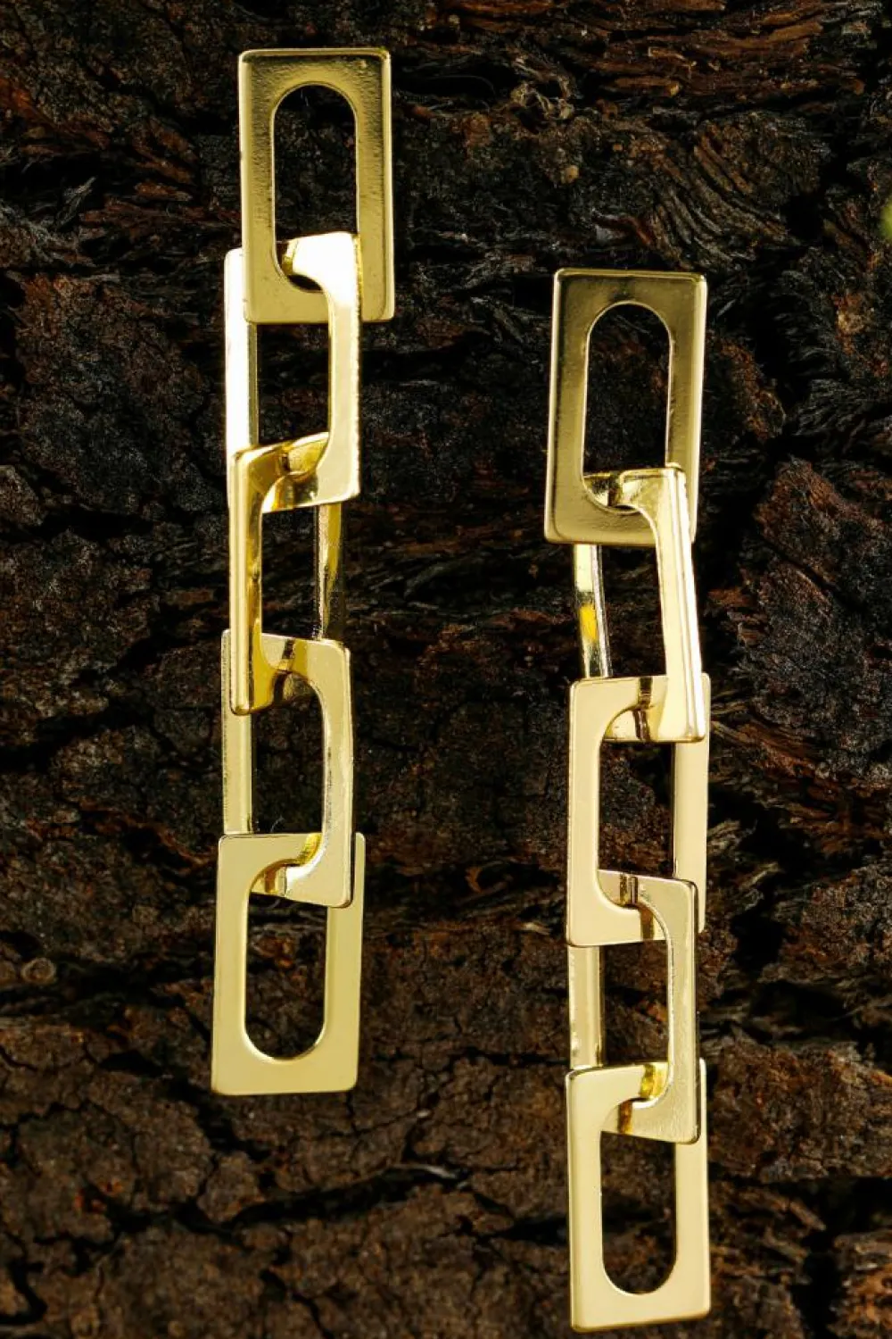 Best Dear-Lover Chain Connect Alloy Dangle Earrings Gold