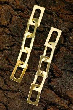 Best Dear-Lover Chain Connect Alloy Dangle Earrings Gold