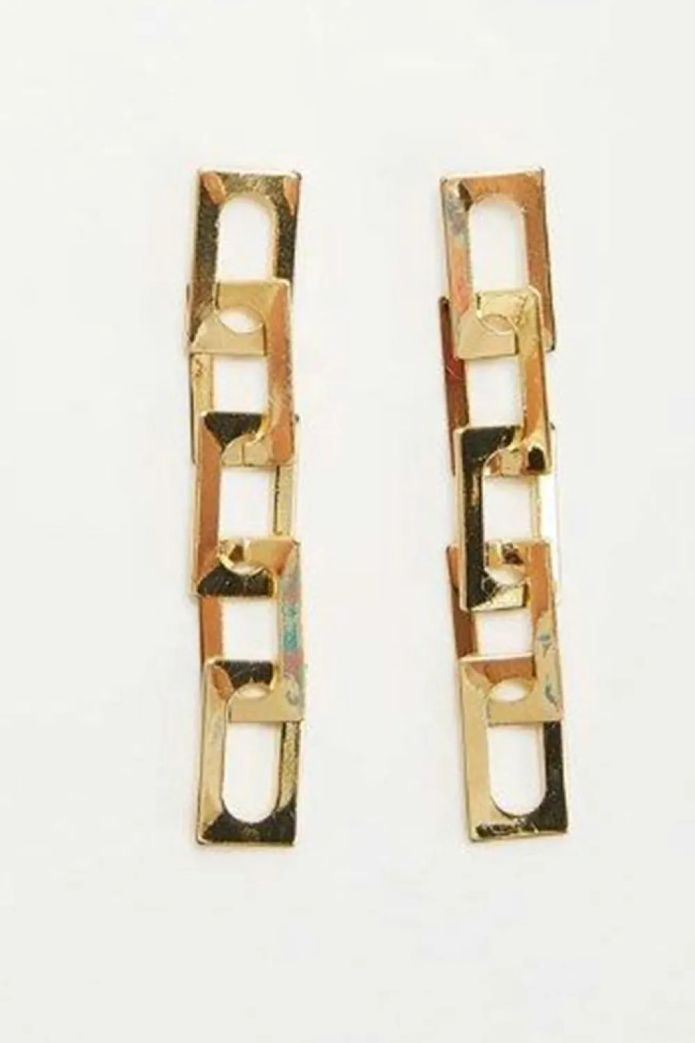 Best Dear-Lover Chain Connect Alloy Dangle Earrings Gold