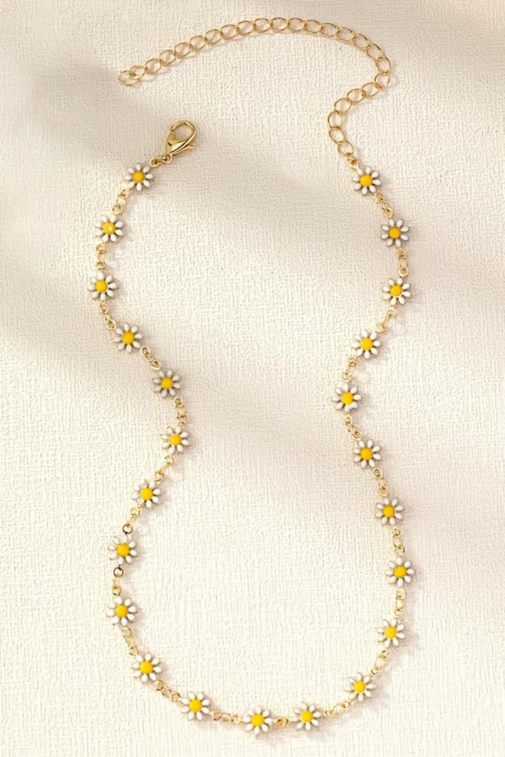 Fashion Dear-Lover Daisy Adjustable Chain Choker Necklace Gold