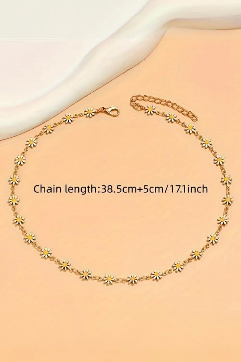 Fashion Dear-Lover Daisy Adjustable Chain Choker Necklace Gold