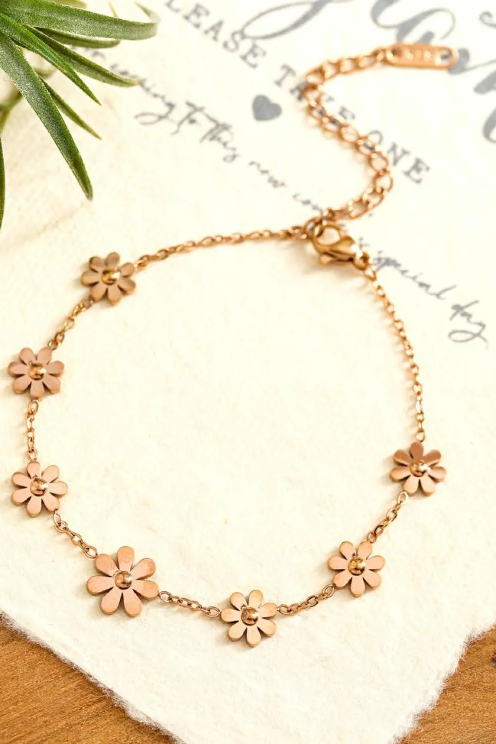 Best Dear-Lover Daisy Plated Alloy Adjustable Bracelet Gold