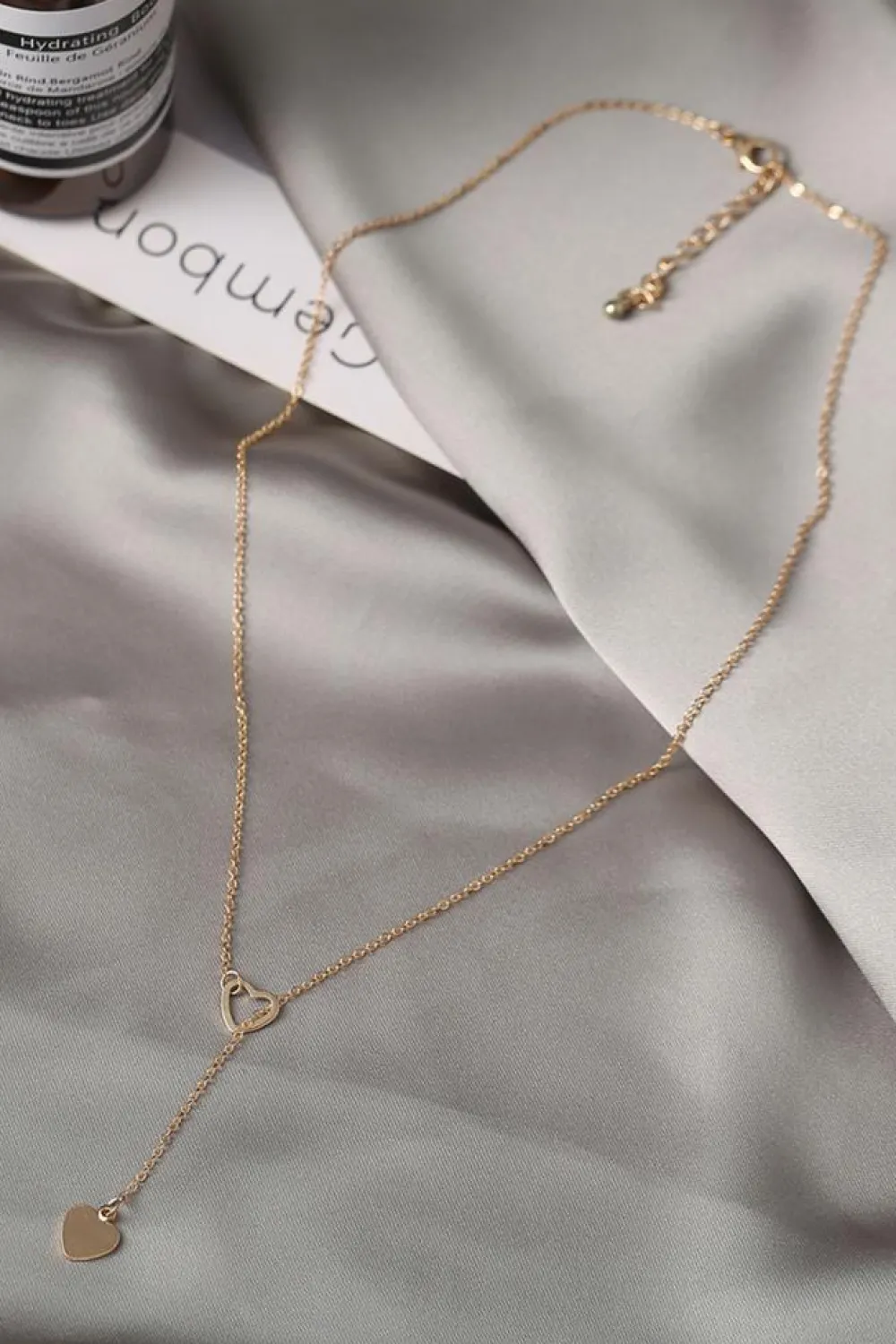 Online Dear-Lover Heart Shape Hollow Lariat Necklace Gold