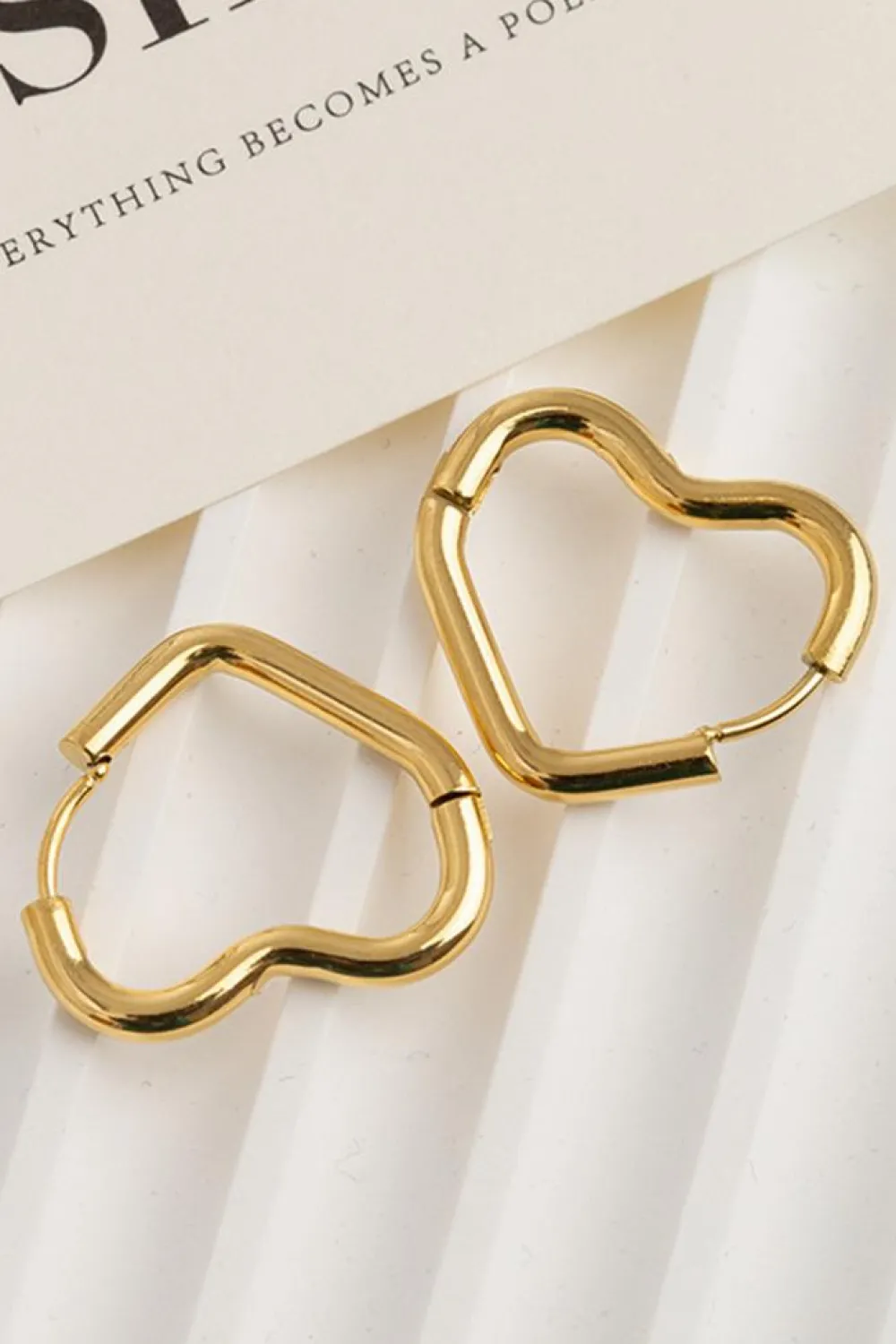 Hot Dear-Lover Heart Shape Plated Alloy Hook Earrings Gold