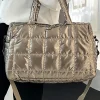Hot Dear-Lover Large Capacity Quilted Puffer Tote Bag Gold