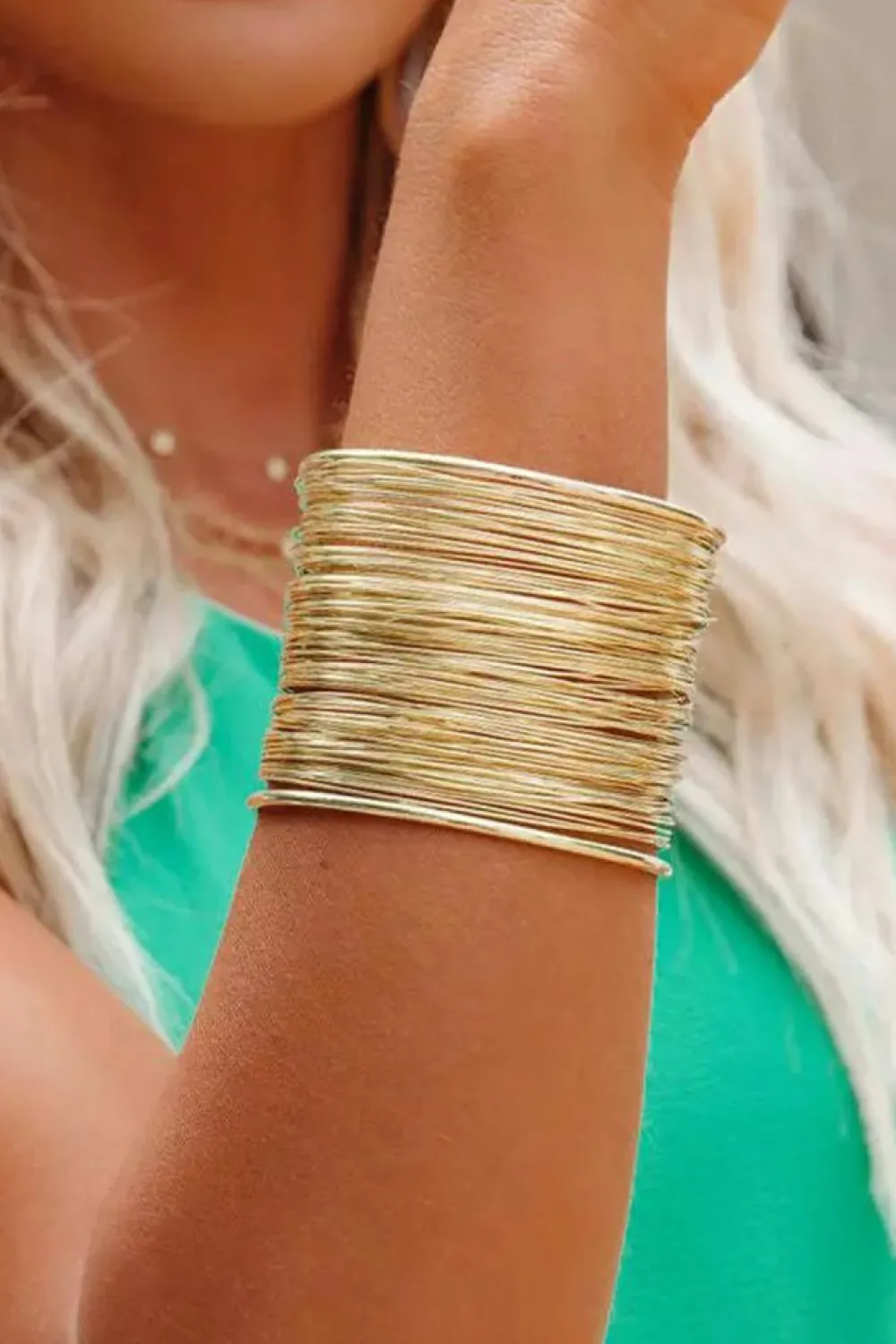 Best Dear-Lover Luxury Heavy Metal High Quality Open Wire Bracelet Gold