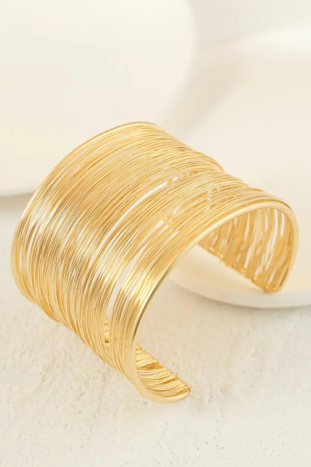 Best Dear-Lover Luxury Heavy Metal High Quality Open Wire Bracelet Gold