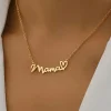 New Dear-Lover mama Heart Pendant Chain Necklace Gold