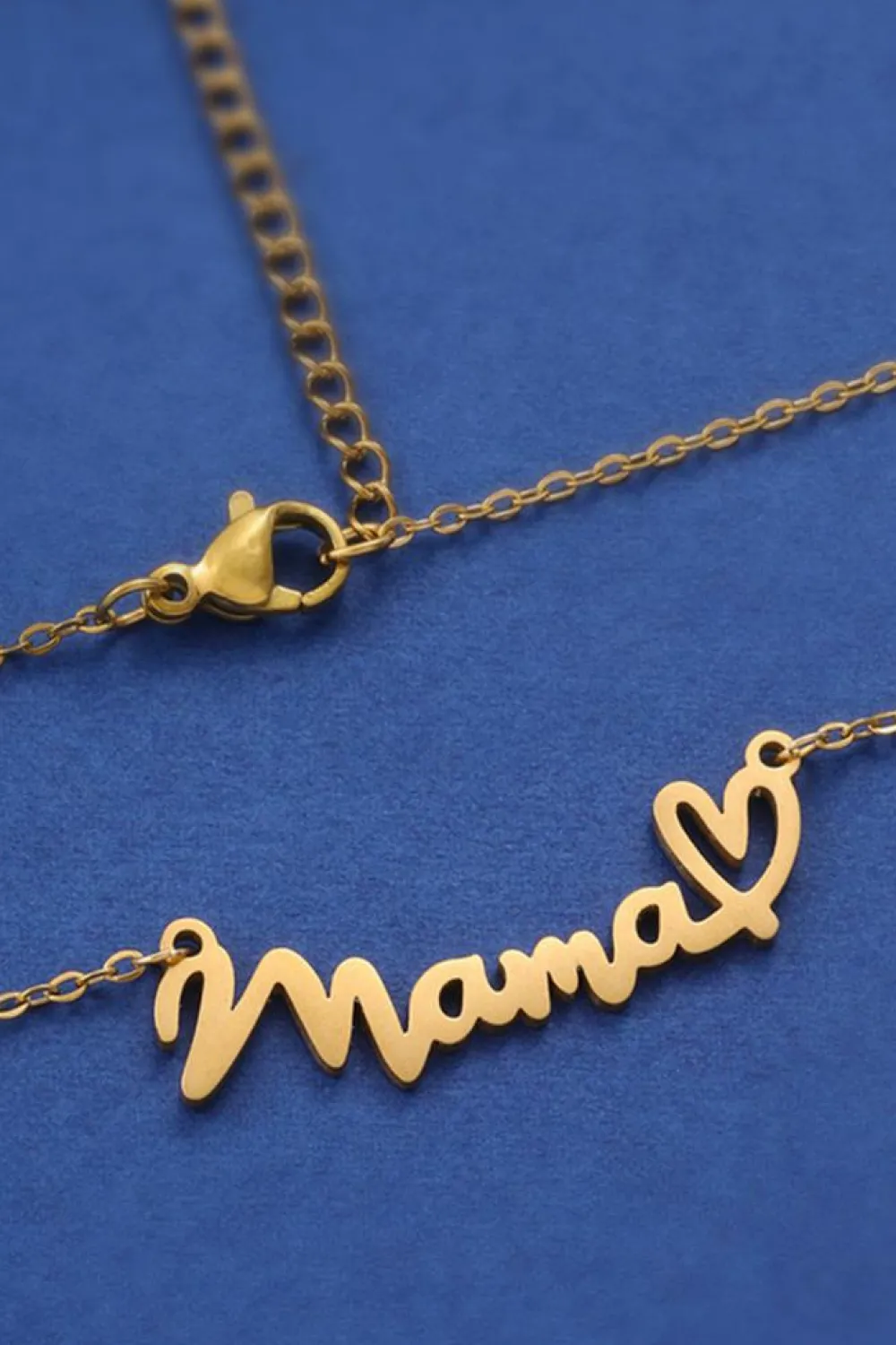 New Dear-Lover mama Heart Pendant Chain Necklace Gold