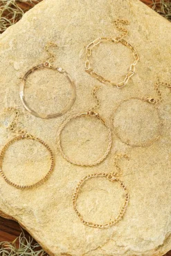 Best Dear-Lover Multi Layered Plated Adjustable Chain Bracelet Set Gold