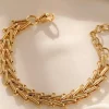 Outlet Dear-Lover Plated Alloy Adjustable Chain Bracelet Gold