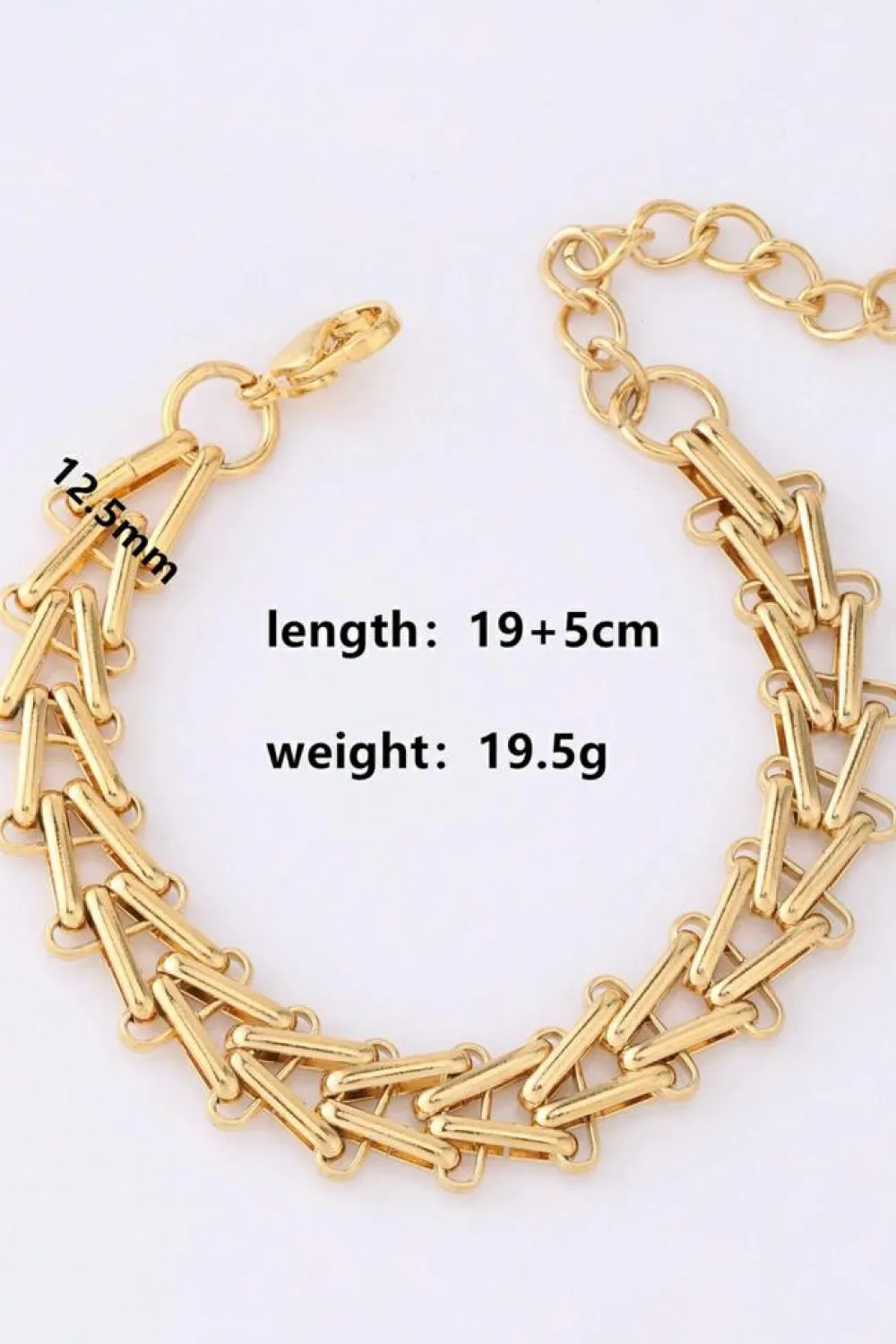 Outlet Dear-Lover Plated Alloy Adjustable Chain Bracelet Gold